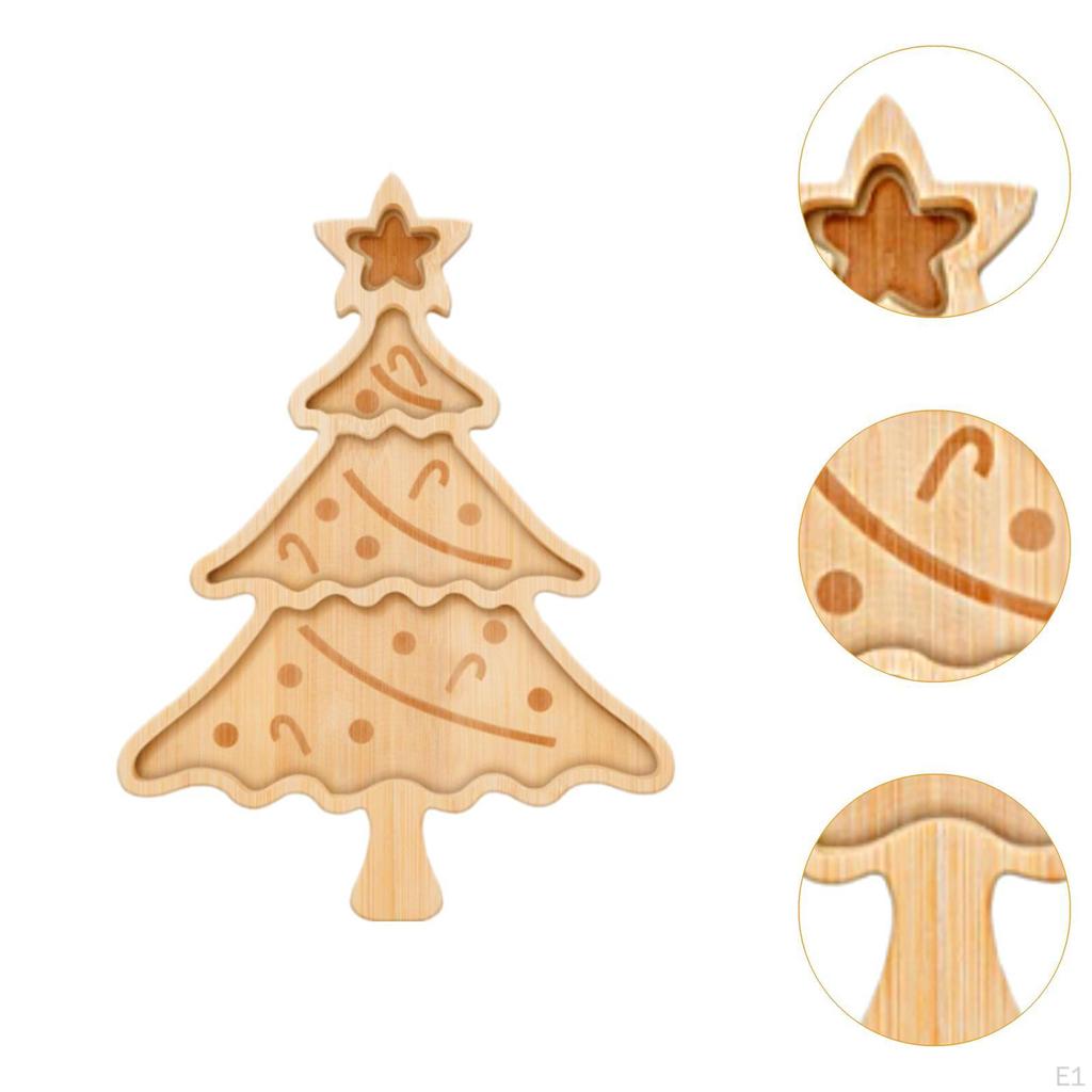 Christmas Tree Serving Tray Holiday Appetizer Tabletop Centerpieces Innovative Wood