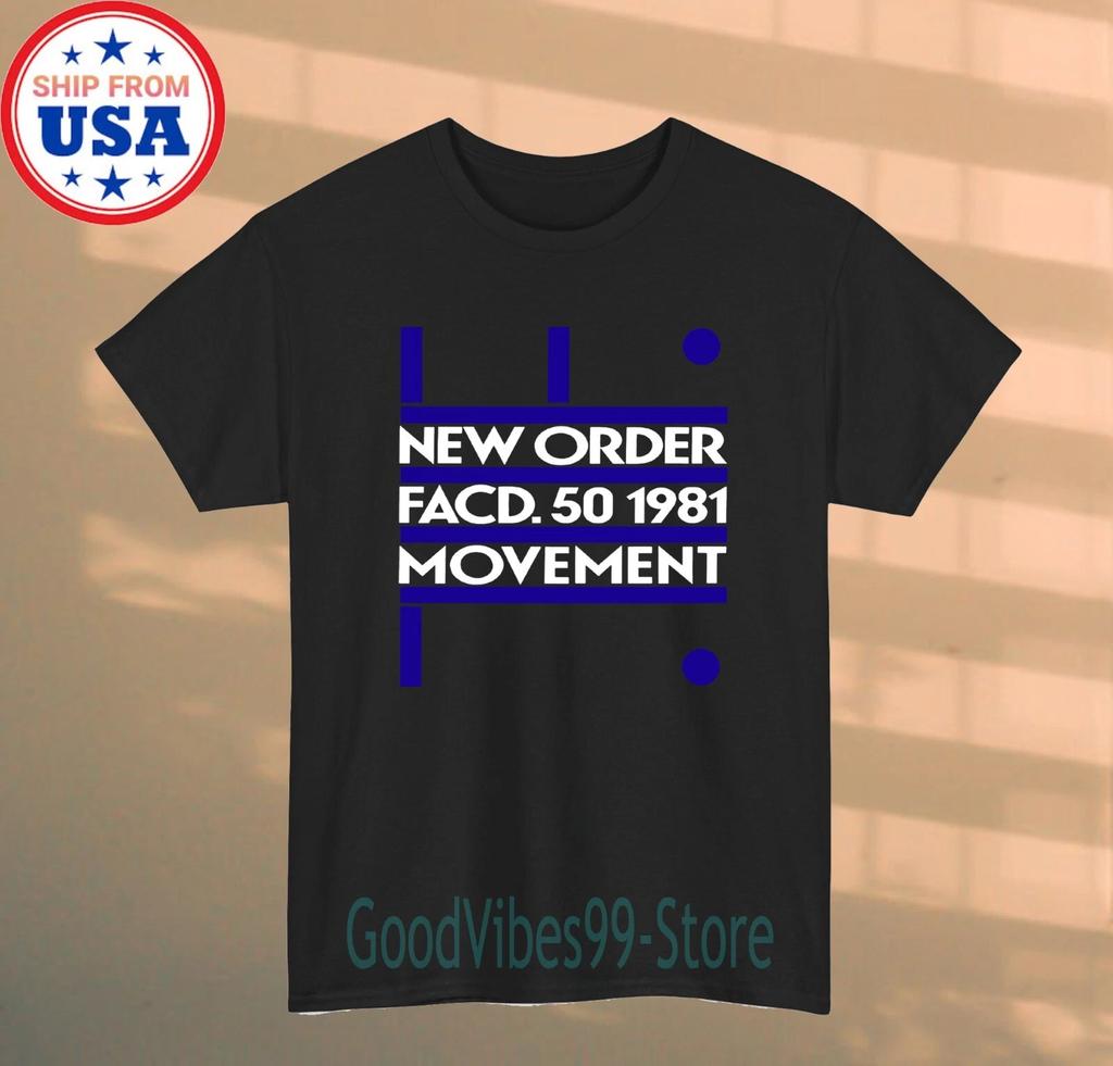 New Order Movement Men's Black Size S-5XL