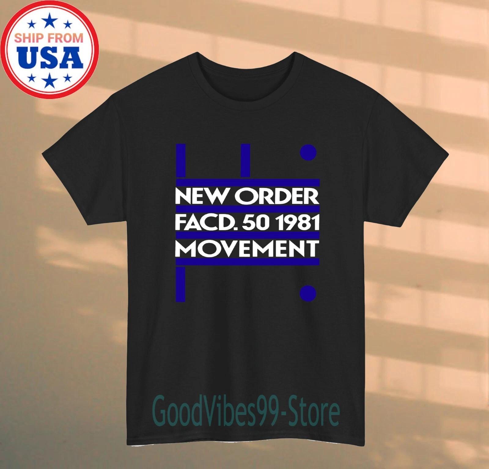 New Order Movement Men s Black Size S-5XL 3XL