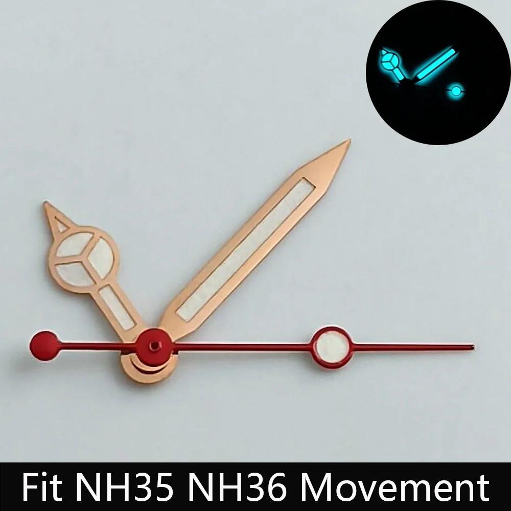 High quality watch hands blue-green/green luminous hands suitable for N H35 NH36/ETA 2836 2824/8205 8215 movements