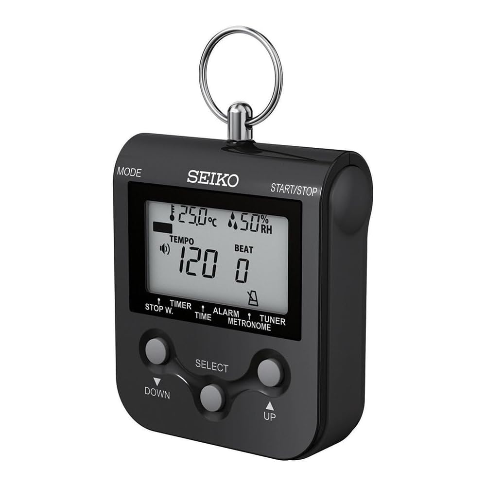 SEIKO Digital Metronome with Neck Strap, Black DM90B