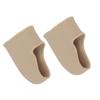 1 Pair Heel Cup Skin Color Elastic Shock Absorbing Plush Cloth Silicone Heel Protector