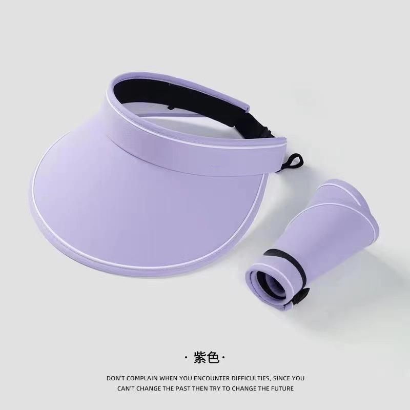 2025 Sommerhut Damen UV doppelseitiger Eisseide Hut mit breiter Krempe Sonnenschutzhut Koreanische Version Radfahren Leerer Top-Hut Sportsonnenhut