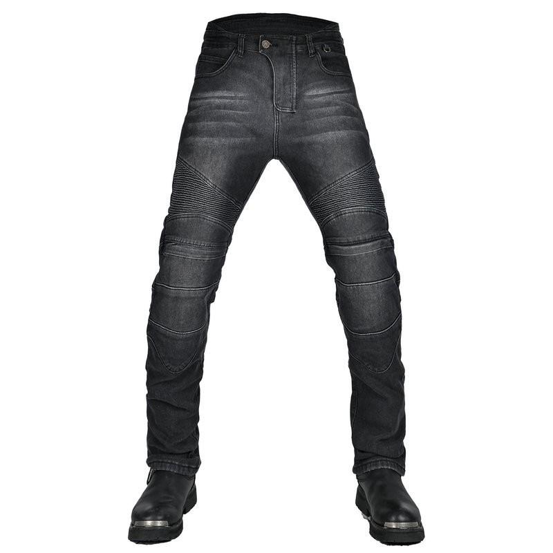 Mens Winter Motorcycle Riding Jeans With Thermal Lining Windproof Protective Pants Biker Gear