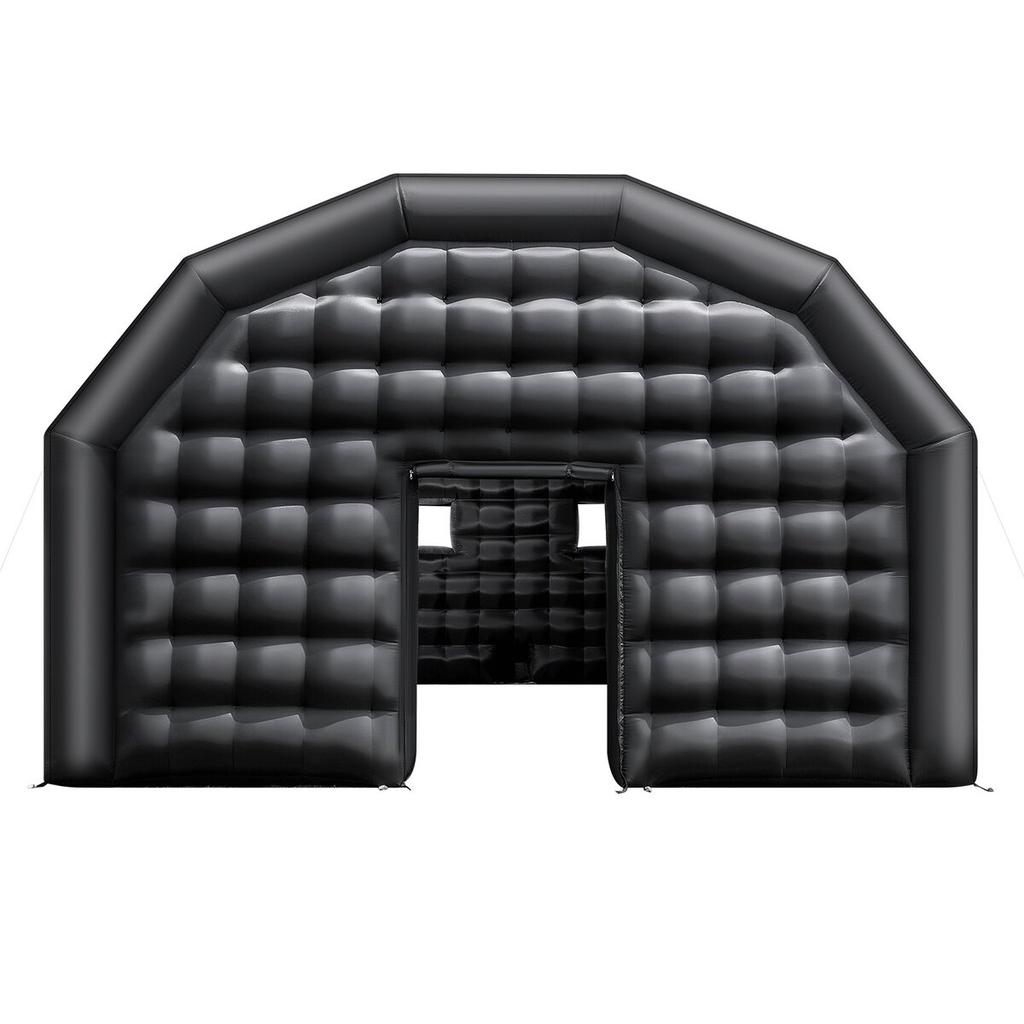 Inflatable Nightclub, 9 x 6 x 4 m Inflatable Party Tent with 1100W Blower & Sandbag, Ventilated Blow up Night Club with 2 Windows, Air Cube House for