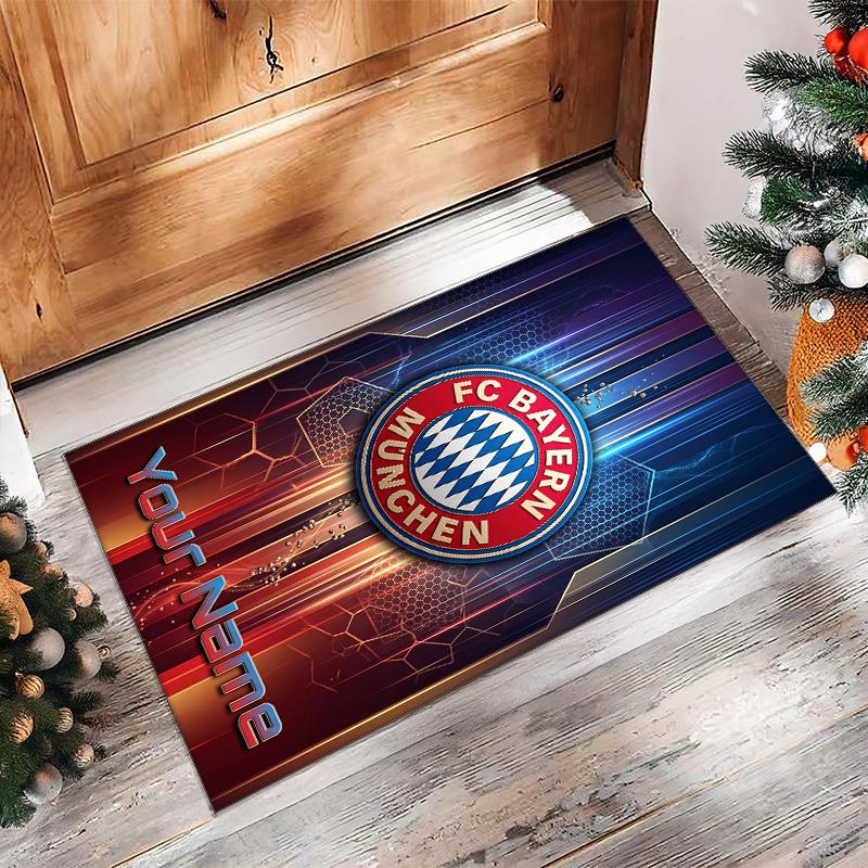 Bayern Munich Printed Crystal Velvet Rug Non‑Slip Crystal Velvet Carpet For Sofa Bedroom Indoor Home Decoration