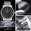 OPK 6007 Men's Quartz Watch Stainless Steel Auto Date Waterproof Luxury Original Brand Business Man Wristwatch
