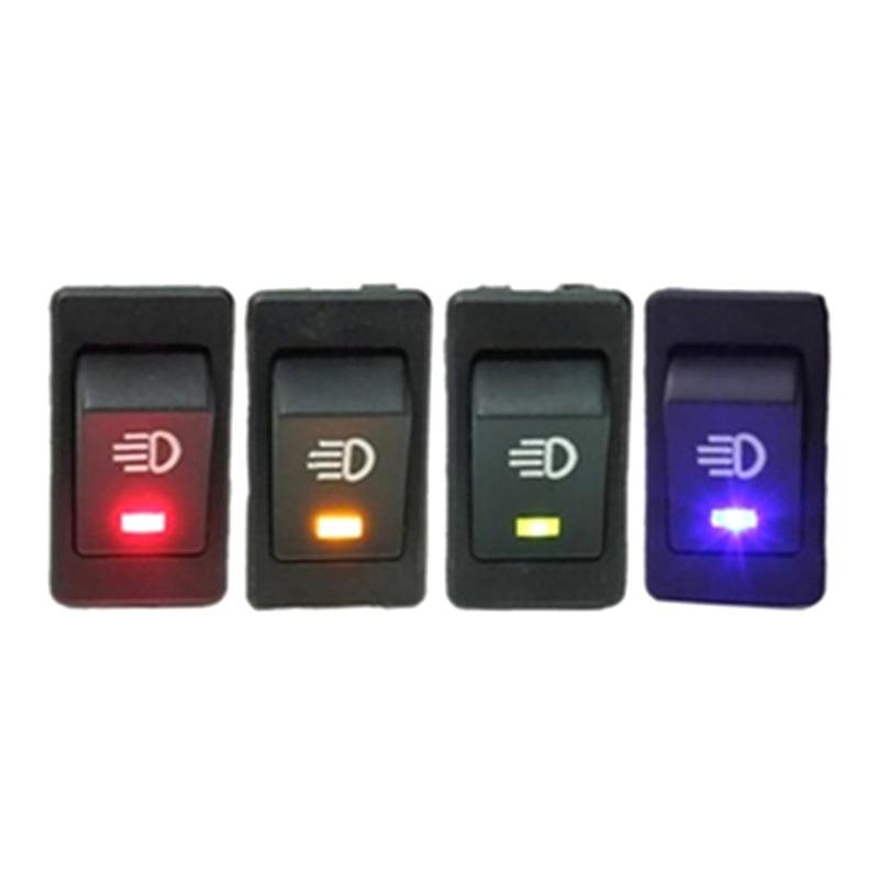 Blue Light 12V 35A Led Light Marine Car Modification Switch Fog Light Boat Rocker Switch