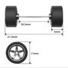 1/64 Scale Custom Wheels (Set of 4) - 5-Spoke, Silver Plated, Gold Plated, Black, and White (AH0110) - Front Tire Outer Diameter: Approx. 11.0mm, Rear