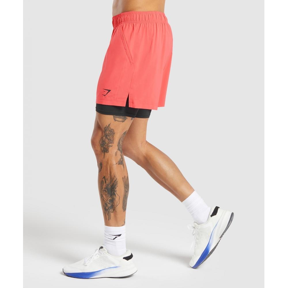

Gymshark Sport 5 2 In 1 Shorts Tropical pInk Black A1b3j Kcb2 XS