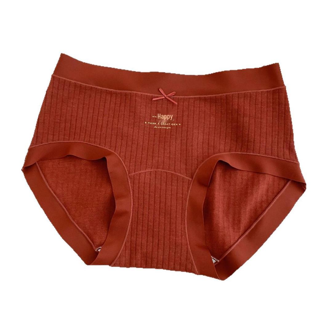 A116 Benmingnian Women's Mid-Waist Red Panties - Sweet Girl Style for 2025 Weddings and Festivities
