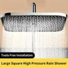 Pressurized Combination Set Shower Head Set Household Square Large Panel Universal Bathroom Large Water Shower