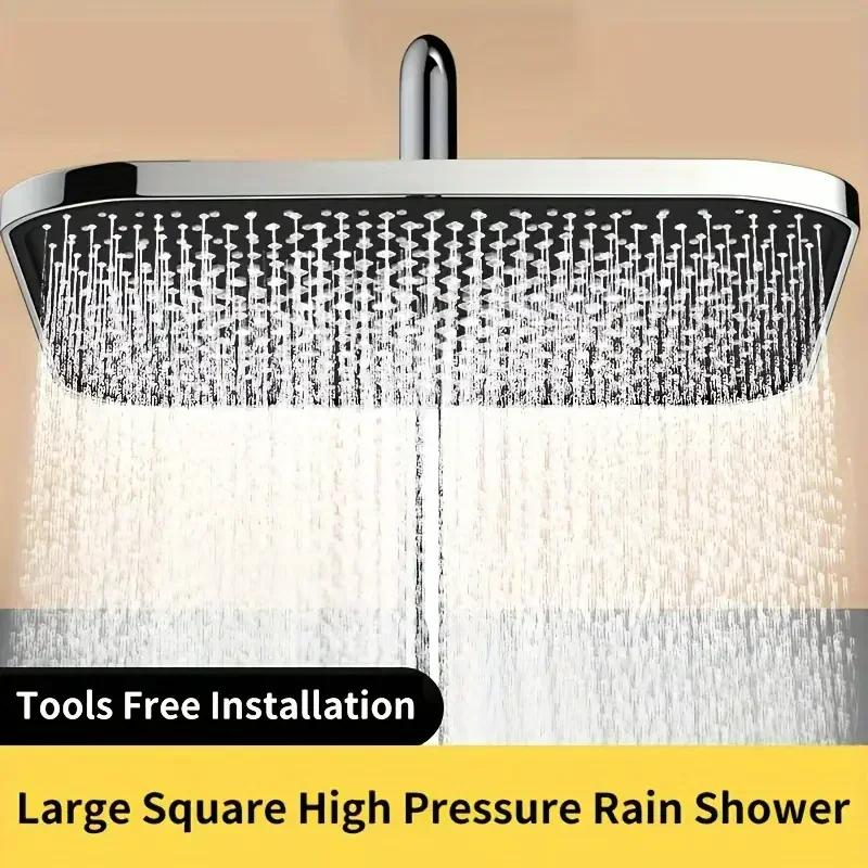 Pressurized Combination Set Shower Head Set Household Square Large Panel Universal Bathroom Large Water Shower