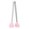 Creative Silicone Stainless Steel Mini Snack Food Tongs Non-slip Handles BBQ Bread Ice Cube Clip Kitchen Accessories BBQ