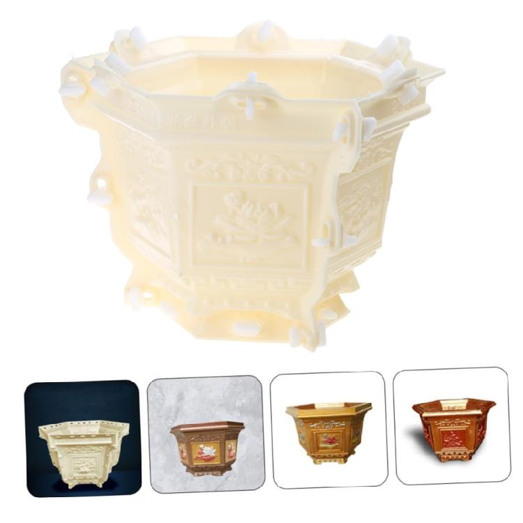 Tall Planter Mold DIY Hexagonal Flower Pot Mold Flower Container Mold for Plant