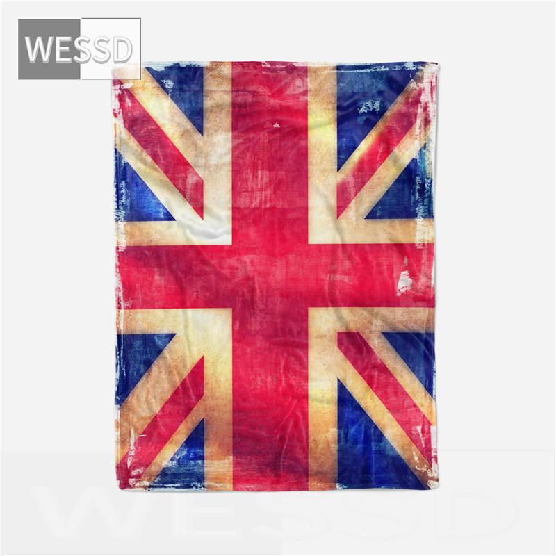 Bettüberwurf mit britischer Flagge, Retro-Stil, Einzel- und Doppeldecken, modische Flanell-Decken, dekorative Sofadecke, Reise- und Nickerchen-Mehrzweckdecke
