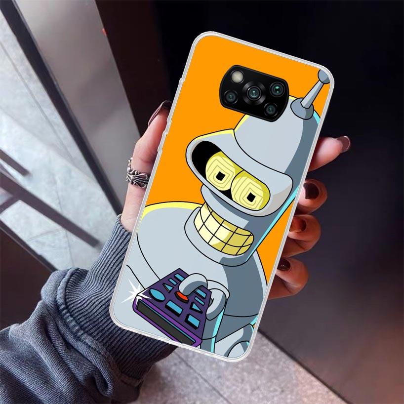Cartoon F-Futuramas Phone Case For Xiaomi Poco X7 X6 X5 Pro F7 Ultra Redmi 15C 15 13 13C 12 12C 10 10A 10C 9 9A 9C 9T Shell Poco