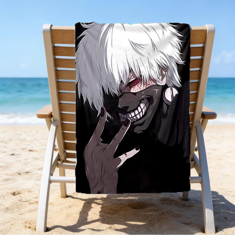 Ultra-Soft Beach Towel with Tokyo Ghoul Theme,Ideal for Pool - Camping, Diving - Perfect Travel Essential, Vibrant Beach Towel.