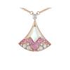 New Qixi Limited Edition 18k Rose Gold Fan Shell Pendant Necklace for Women - Valentine's Hot Gift