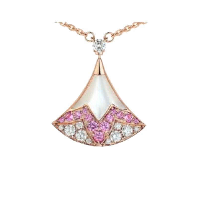 New Qixi Limited Edition 18k Rose Gold Fan Shell Pendant Necklace for Women - Valentine's Hot Gift