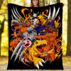 1pc Digimon Theme Blanket - Digital Print, Polyester, Cozy for All Seasons, Perfect for Outdoor, and Travel
