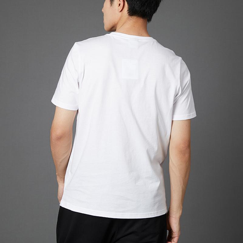 Puma Sporty Casual Foil Logo Print Crew Neck T-Shirt Men Tops White 532280-02