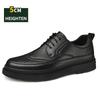 Fashion Men's Brogue Shoes Oxford Uniform Dress elevator Shoes Cow Leather Lace Up 5CM Height Increase Casual Leisure Business Shoes