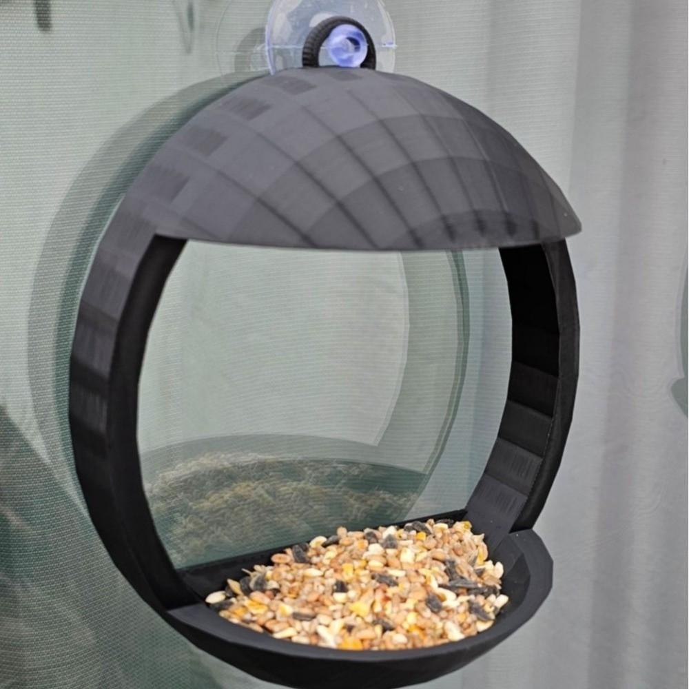 Suction Cup Bird Feeder House Open Tray Birding Box Window Bird Feeder Patio Watching