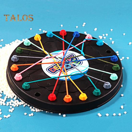 1 Set Kids Rope Untangling Game Twisted Rope Knot Board Game Logic Thinking Interactive Educational Colorful Elastic Rope Unhitching Toy