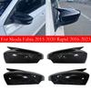 Pro Skoda Fabia 2015-2020 Rapid 2016-2023 Samolepka na auto Kryt zpětného zrcátka Kryt zrcátka Kryt křídla Vnější kryt dveří Zadní pohled Ozdobný díl ABS