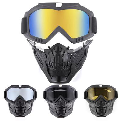 Totenkopfmaske Lokomotivschutz Offroad-Brille Teufelsmaske Motorradbrille Fahrerschutzbrille