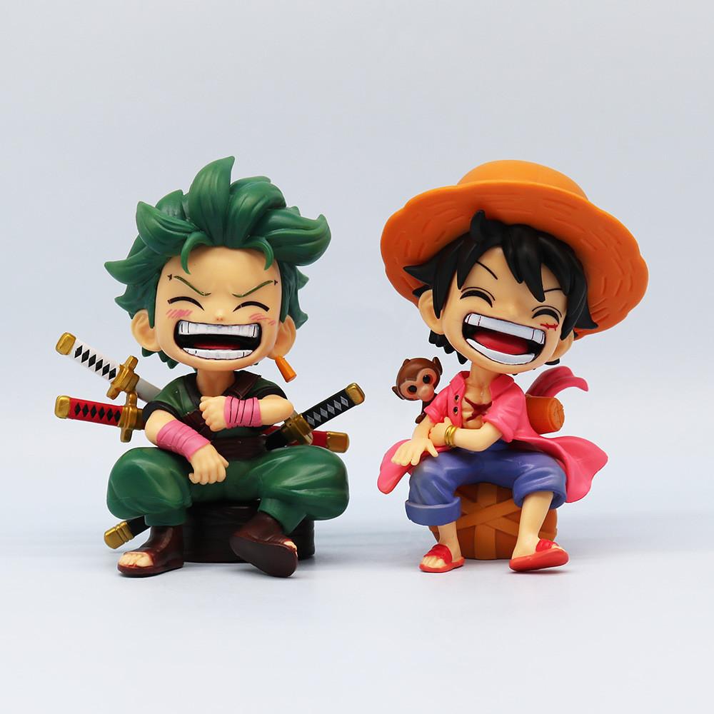 Chibi Style One Piece Luffy Zoro Sanji Pvc Gk Handmade Collectible