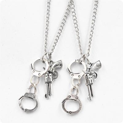 Handcuff Gun Necklace Fify Shades of Grey Gun and Handcuff Pendant Necklace