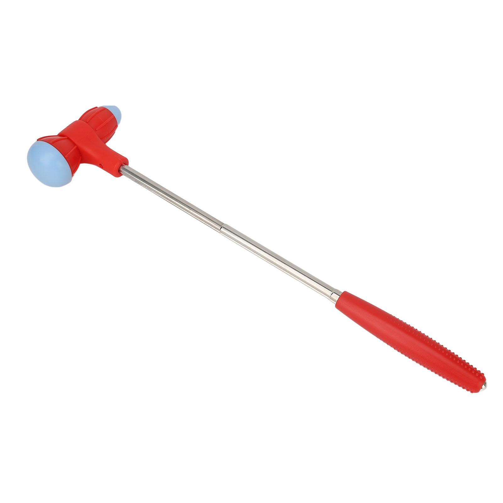 

Выдвижной массажный молоток, сгибаемый, эргономичный дизайн, малошумный, двухсторонний массажер, инструмент, молоток для плеч, спины, рук красный