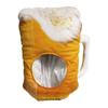 Plush Beer Mug Hat Plush Funny Cup Yellow Beer Plush Hat Toy Cartoon Full Headgear Caps Cosplay Costume Party Photo Props
