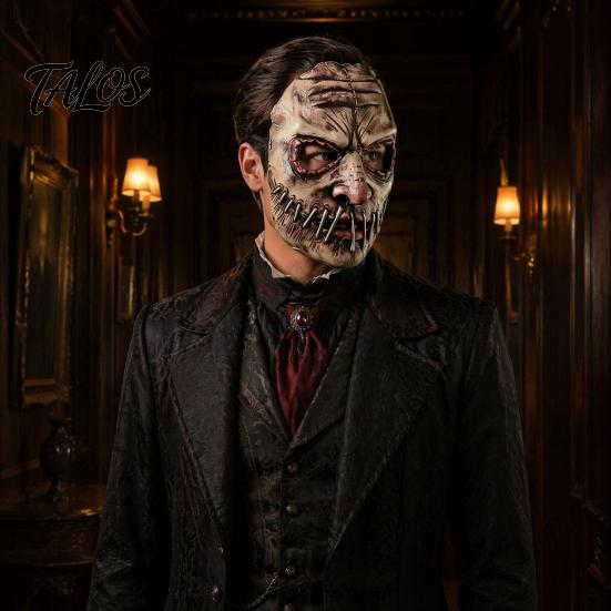 Soft Latex Scary Mask Halloween Horror Mask, Creepy Adjustable Strap Fancy Realistic Steel Nail for Party Cosplay Costume Haunted House Prop Character