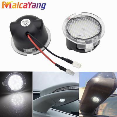 Pair Under Side Mirror Puddle Lights For Ford F150 Raptor Edge Explorer Flex Fusion Lincoln Navigator Mark LT MKX, Etc 12V White