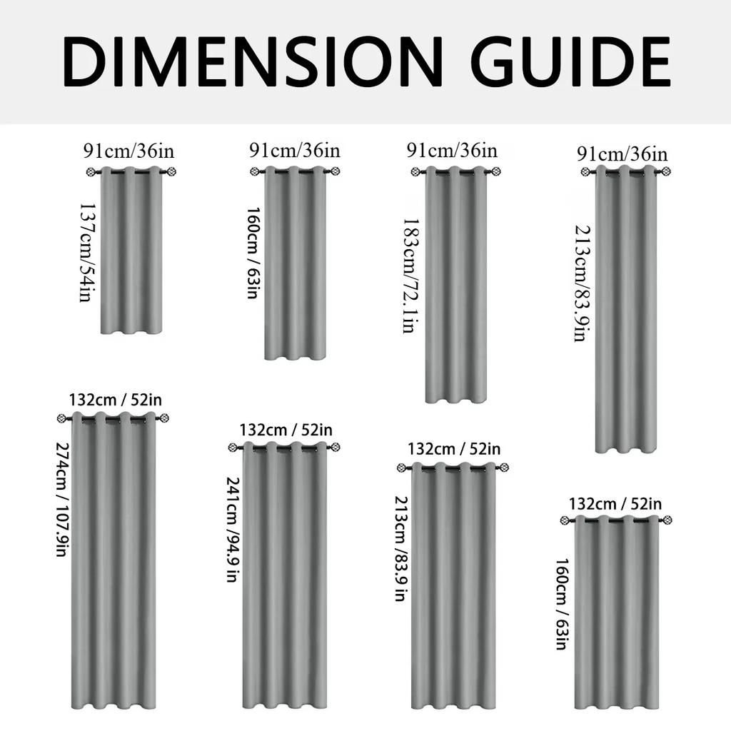 2pcs Modern 100% Blackout Curtain with Coated Lining, Solid Window Curains for Bedroom, Living Room, Dining Room, Home Decor