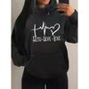 Faith Hope Love Letter Graphic Women Hoody Street Casual Loose Sweatshirt Autumn Fleece Hooded Hip Hop O-Neck Clothing Female