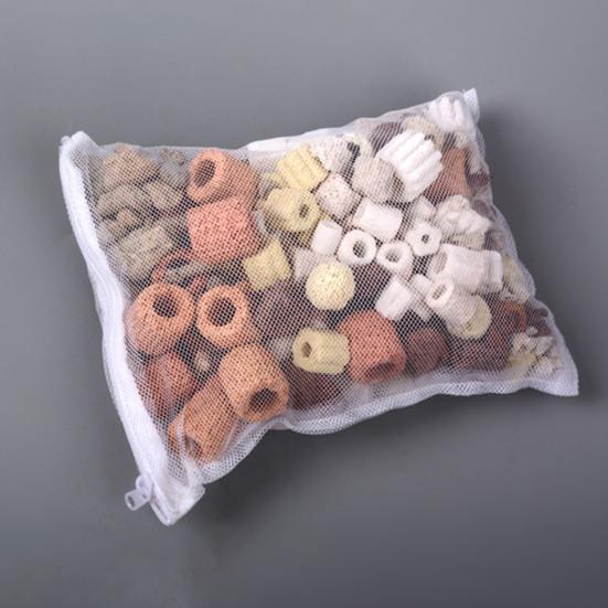 2Pcs Aquarium Filter Media Taschen Fisch Tank Filter Mesh Tasche mit Zipper für