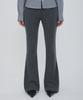 CHICKS Ribbed Bootcut Pants Charcoal
