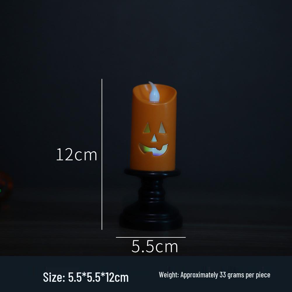 LED Halloween Pumpkin Lantern Candle Lamp – Decorative Night Light Ornament