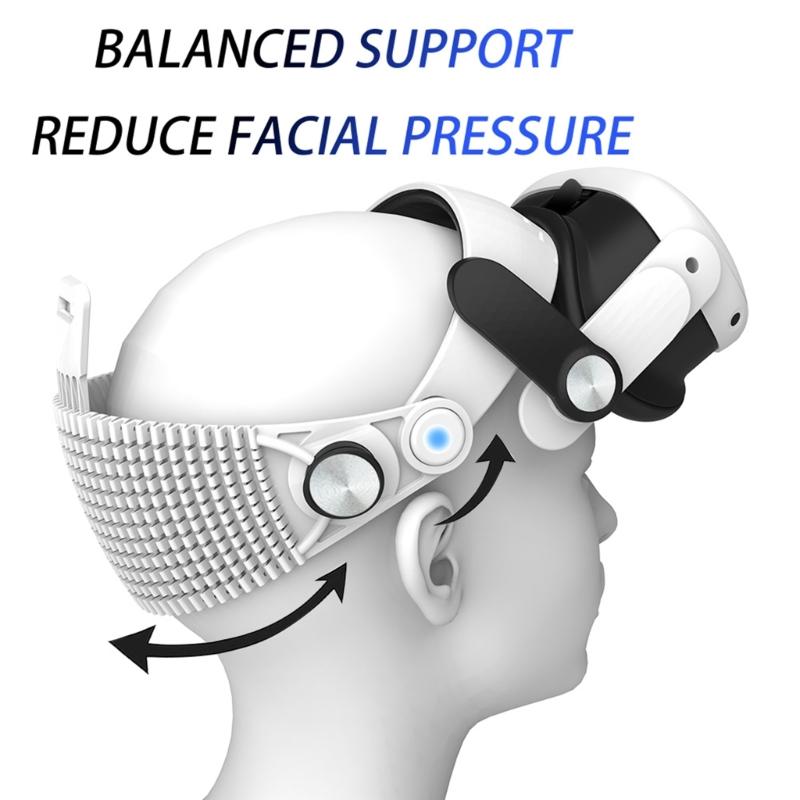 Adjustable Head Strap For VR Glasses With Breathable Memory Foam Padding Lightweighted Headband