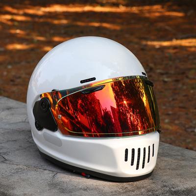 VGV Fiber Glass Retro Style Motorcycle Helmet Full Face Helmet Cruiser Cruiser Scooter DOT ECE Approved Light Weight Man Women