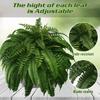 1 Set 28 Leaves Artificial Fern Wedding Faux Greenery Outdoor Garden Yard Plastic Plants Fake Fern Leaves Home Party Decoration