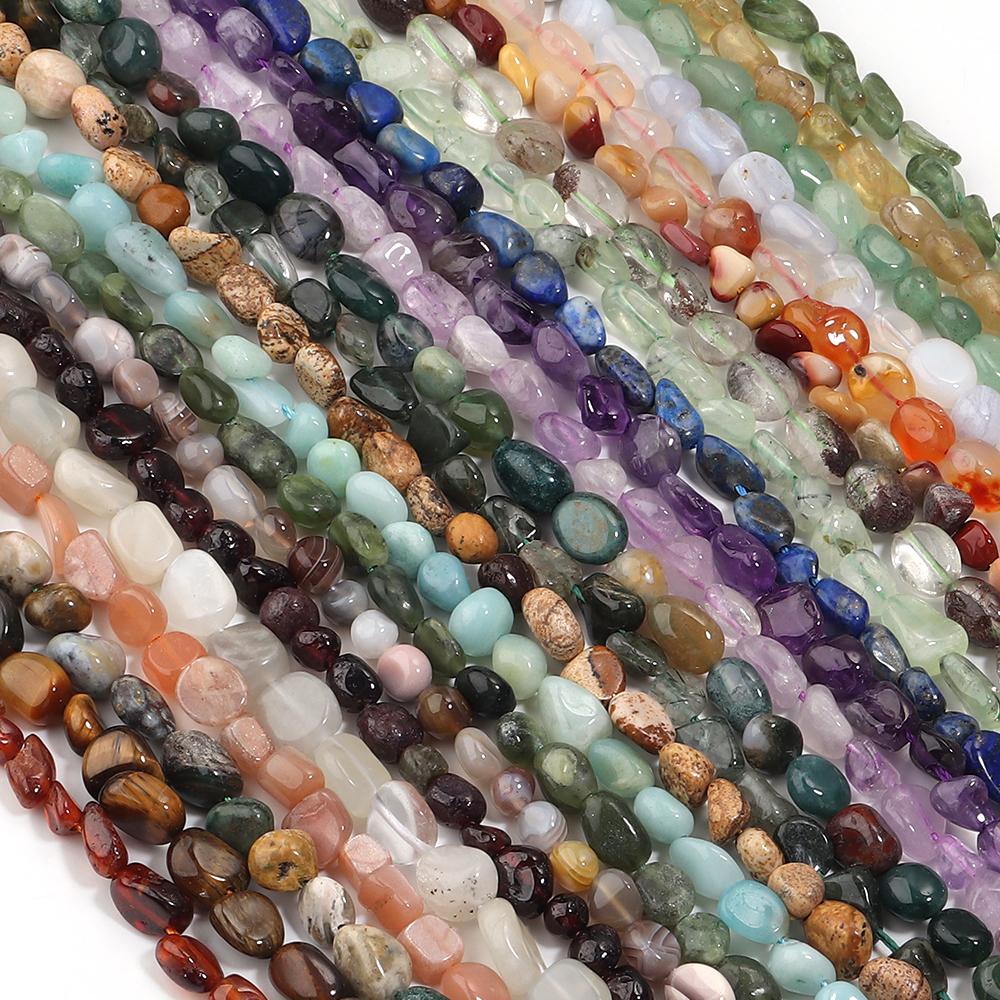 5-10mm Natural Irregular Stone Beads Agates Opal Jade Loose Spacer Beads For Making Jewelry DIY Bracelets Necklace Accessories