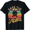 Save The Turtles Animal Rights Sea Turtle Retro Style Gift Unisex T-Shirt