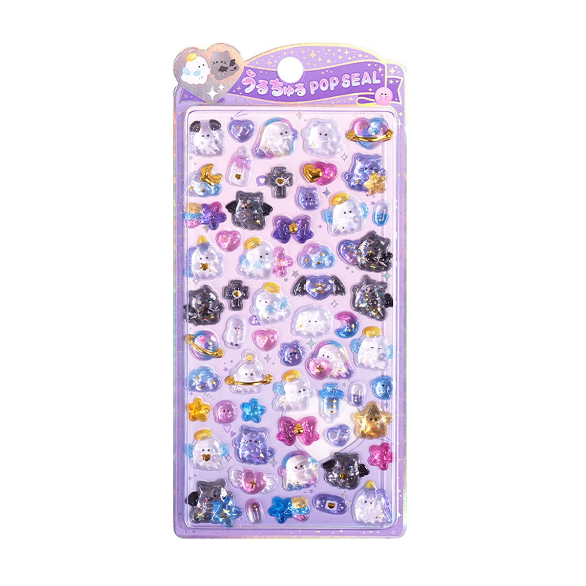 

Yekulanyue 3D Glitter Embossed Sticker Puku Puku Relief Stickers for Girls Kids Smartphone Cases Notebook Diary DIY Craft Supplies