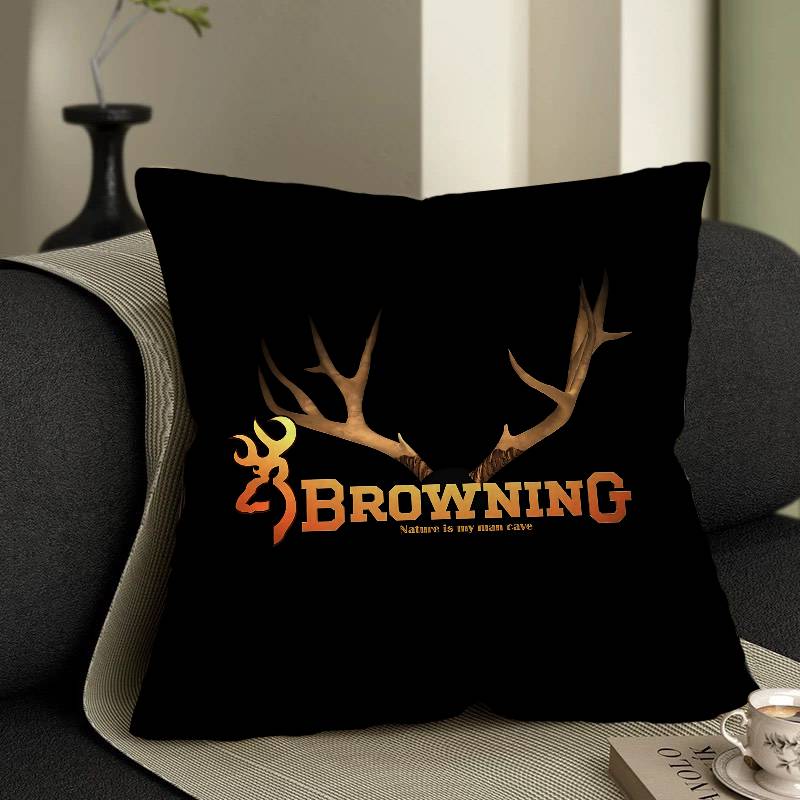 B-Browning Logo Pillow Anime Pillow Sofa Bed Head Pillow Cover Cushion Cover 45x45 Cm Fashion