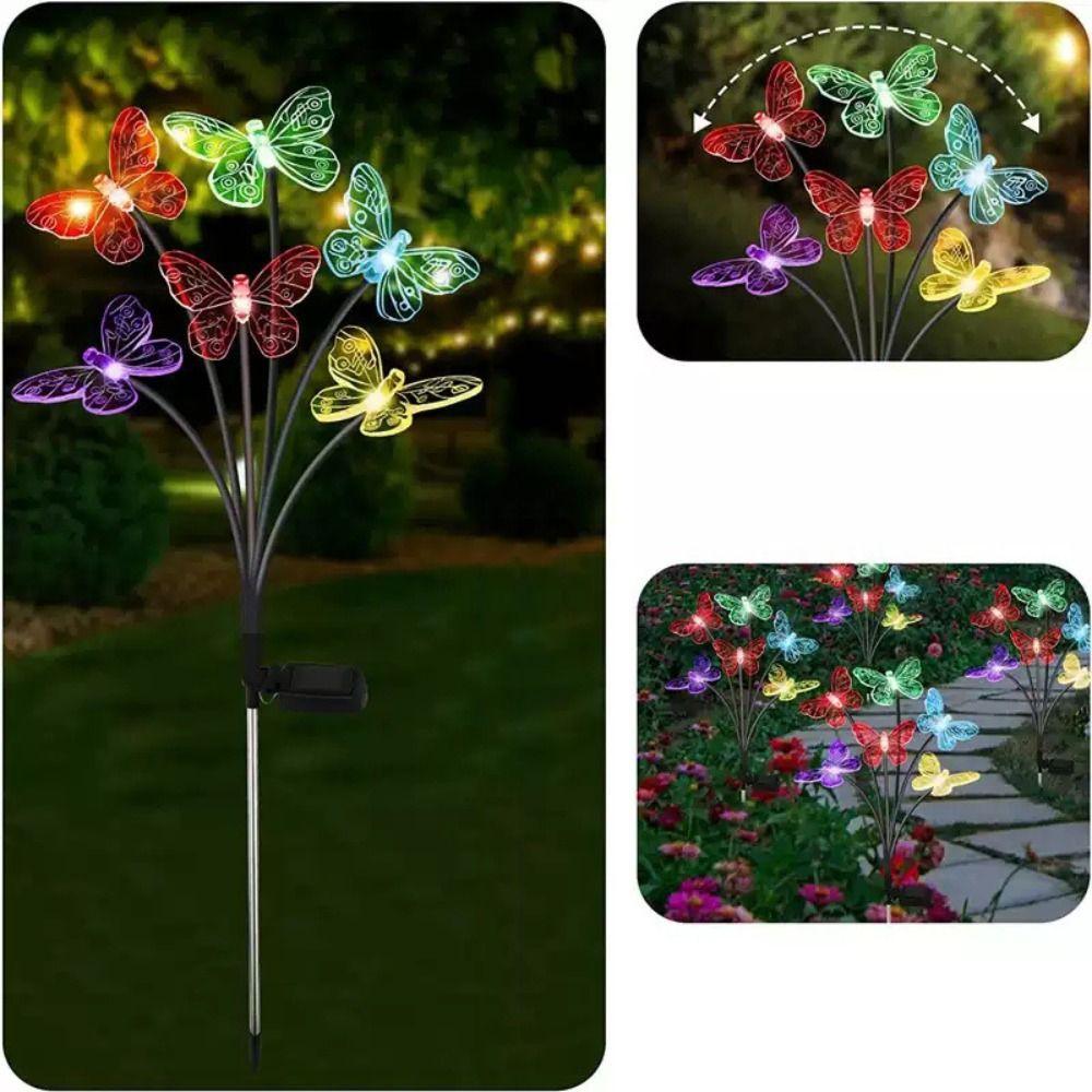 2 Modes Solar Lawn Lights 6/8/10 LED Solar Landscape Lights Garden Solar Lights  Outdoor